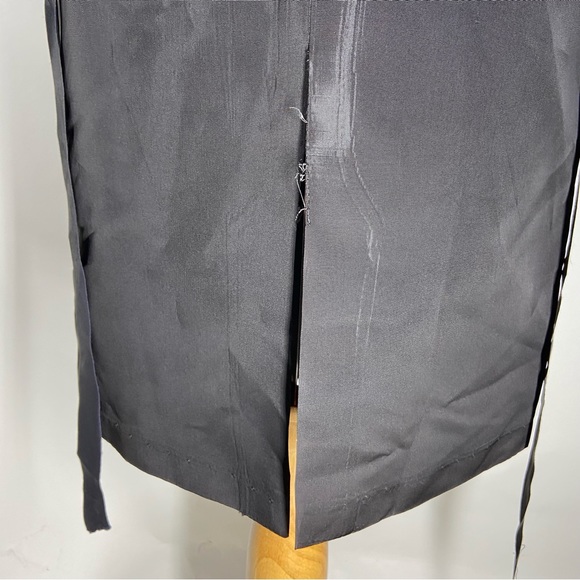 Vintage Jolie Madame Size 5/6 Small? Strapless Dress Floral Lace Black Sequin - Picture 8 of 11